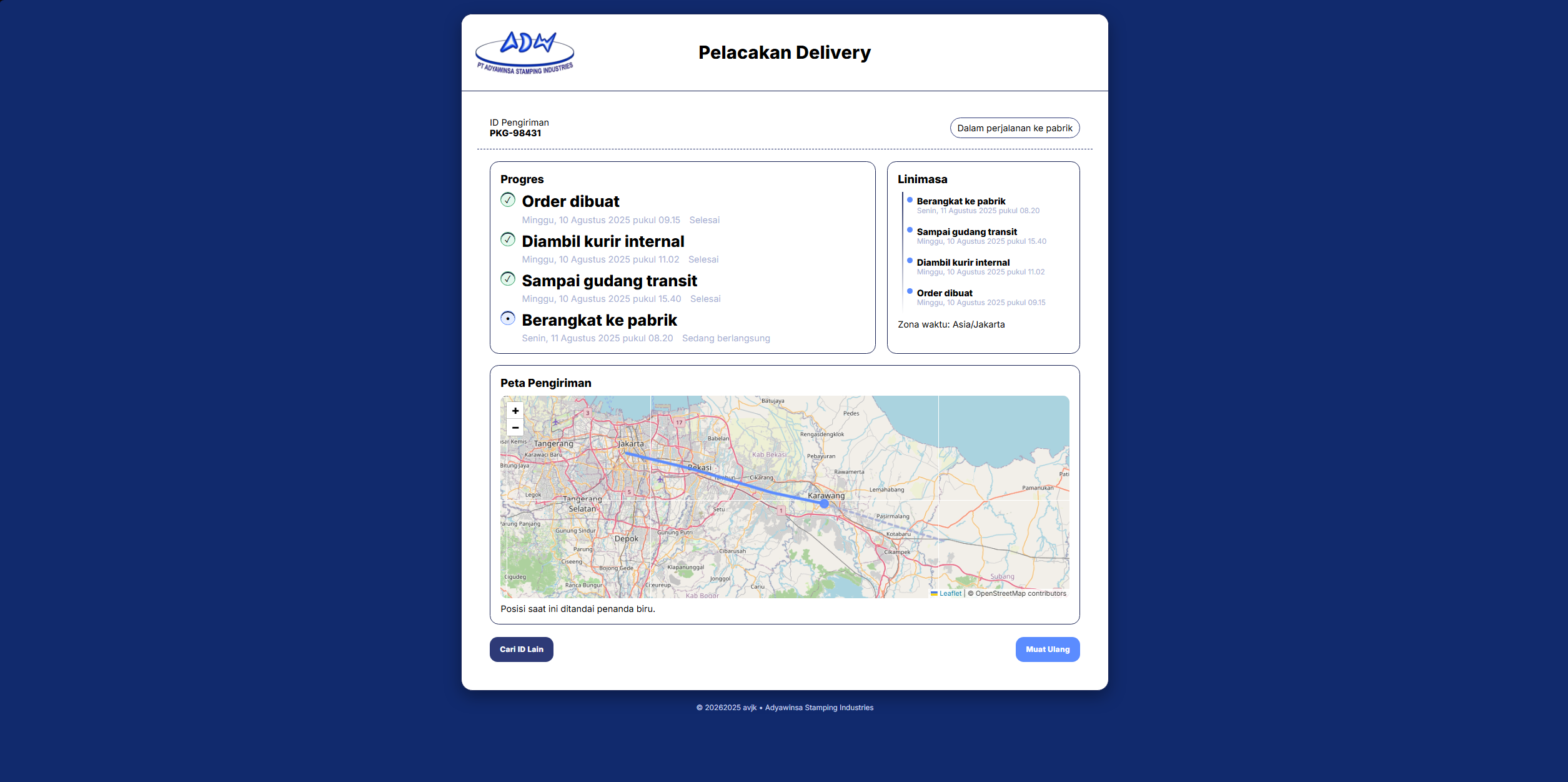 LacakDeliver UI